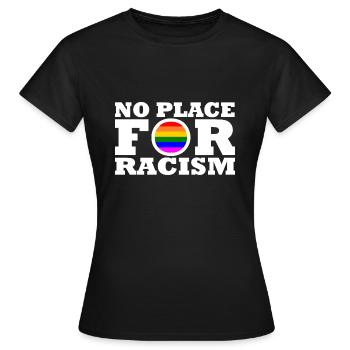 Pas de place pour le racisme - T-shirt Femme - noir - Devant - AI Model Female 172 dark (172cm)