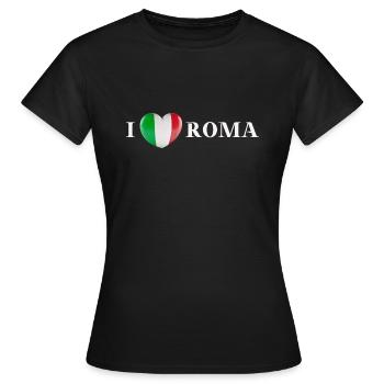 I LOVE ROMA Geschenkidee Italien - Frauen T-Shirt - Schwarz - Vorne - AI Model Female 172 dark (172cm)