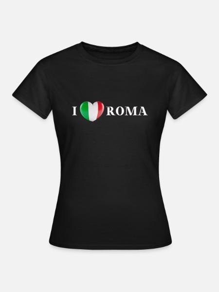 I LOVE ROMA Idée cadeau Italie - T-shirt Femme - noir