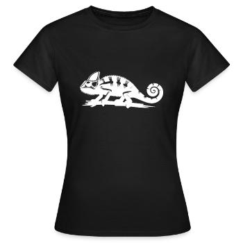 Terrarium Caméléon Maître du camouflage animal - T-shirt Femme - noir - Devant - AI Model Female 172 dark (172cm)