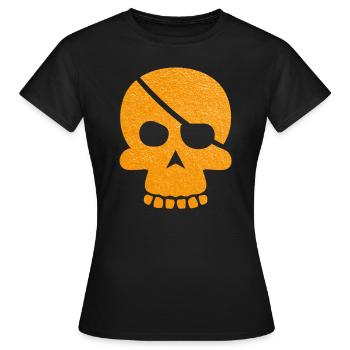 Tête de mort - T-shirt Femme - noir - Devant - AI Model Female 172 dark (172cm)