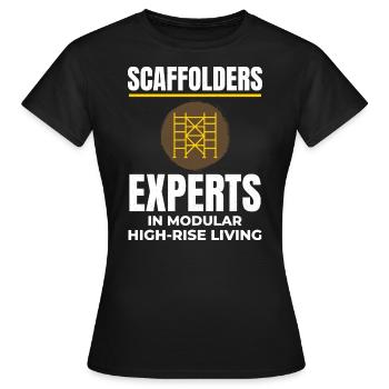 Scaffolder Scaffold Builder Scaffolding Platform - Women's T-Shirt - black - Front - AI Model Female 172 dark (172cm)