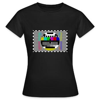 Testbild TV Bild Geschenkidee - Frauen T-Shirt - Schwarz - Vorne - AI Model Female 172 dark (172cm)