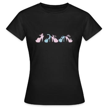 shoes - Women's T-Shirt - black - Front - AI Model Female 172 dark (172cm)