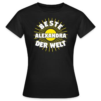 Alexandra - Beste Alexandra der Welt - Frauen T-Shirt - Schwarz - Vorne - AI Model Female 172 dark (172cm)