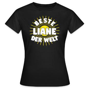 Liane - Beste Liane der Welt - Frauen T-Shirt - Schwarz - Vorne - AI Model Female 172 dark (172cm)