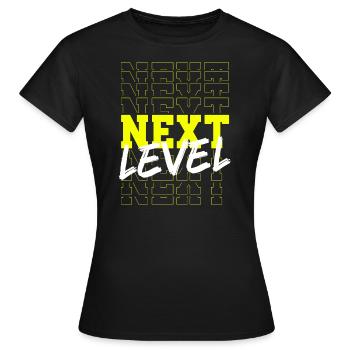 Niveau suivant - T-shirt Femme - noir - Devant - AI Model Female 172 dark (172cm)