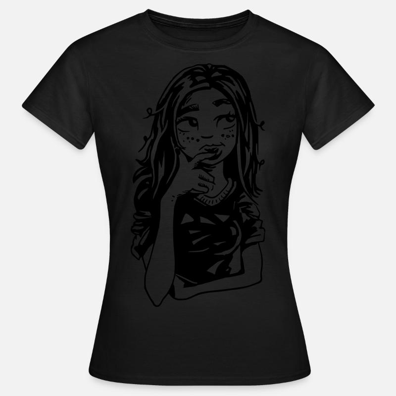 Cooles Mädchen - Frauen T-Shirt - Schwarz