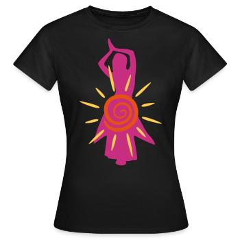 danse du ventre / danse du ventre - T-shirt Femme - noir - Devant - AI Model Female 172 dark (172cm)