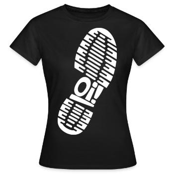 Oi! meine Stiefel! - Frauen T-Shirt - Schwarz - Vorne - AI Model Female 172 dark (172cm)