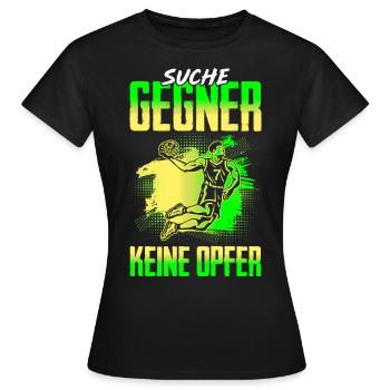 Suche Gegner Keine Opfer Basketball - Frauen T-Shirt - Schwarz - Vorne - AI Model Female 172 dark (172cm)