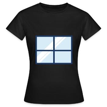 Fenêtre maison appartement - T-shirt Femme - noir - Devant - AI Model Female 172 dark (172cm)