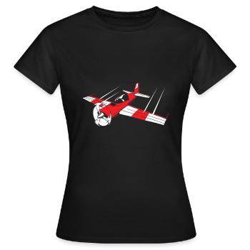 Modellflug - Frauen T-Shirt - Schwarz - Vorne - AI Model Female 172 dark (172cm)