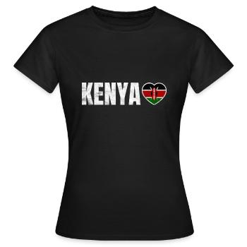 Kenya - T-shirt Femme - noir - Devant - AI Model Female 172 dark (172cm)