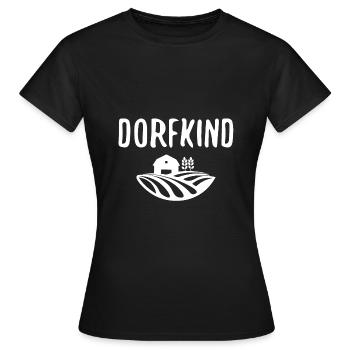 Dorfkind vom Dorf Landleben - Frauen T-Shirt - Schwarz - Vorne - AI Model Female 172 dark (172cm)