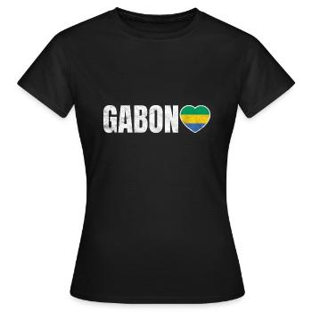 Gabon - Women's T-Shirt - black - Front - AI Model Female 172 dark (172cm)