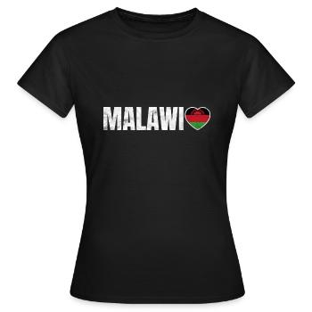Malawi - Frauen T-Shirt - Schwarz - Vorne - AI Model Female 172 dark (172cm)