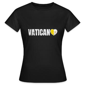 Vatican - T-shirt Femme - noir - Devant - AI Model Female 172 dark (172cm)