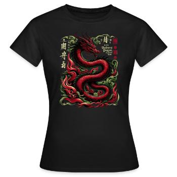 Imperial Dragon: Mythic Majesty - Women's T-Shirt - black - Front - AI Model Female 172 dark (172cm)