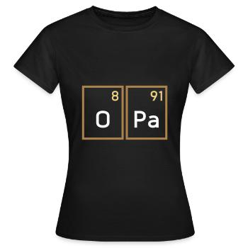 Opa (Sauerstoff, Palladium) - Frauen T-Shirt - Schwarz - Vorne - AI Model Female 172 dark (172cm)