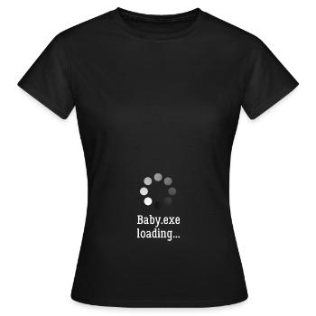 schwangerschaft - Frauen T-Shirt - Schwarz - Vorne - AI Model Female 172 dark (172cm)