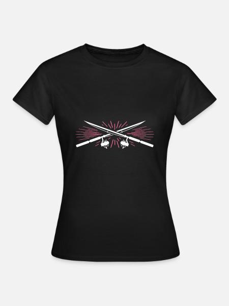 Angeln - Frauen T-Shirt - Schwarz