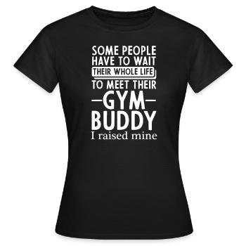 Copain de gym - T-shirt Femme - noir - Devant - AI Model Female 172 dark (172cm)