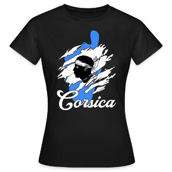 Corsica Island - Women's T-Shirt - black - Front - AI Model Female 172 dark (172cm)
