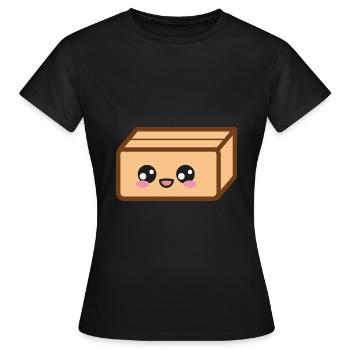 Karton Verpackung Umzug - Frauen T-Shirt - Schwarz - Vorne - AI Model Female 172 dark (172cm)