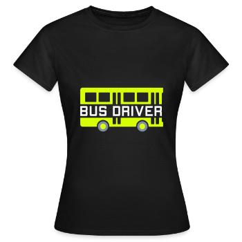 Bus driver (two bus halves) - Women's T-Shirt - black - Front - AI Model Female 172 dark (172cm)