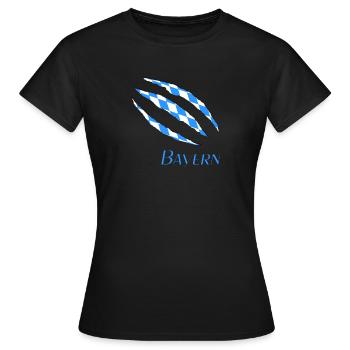 Bayern Bayer Bavaria - Frauen T-Shirt - Schwarz - Vorne - AI Model Female 172 dark (172cm)