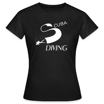 Scuba Diving - Frauen T-Shirt - Schwarz - Vorne - AI Model Female 172 dark (172cm)