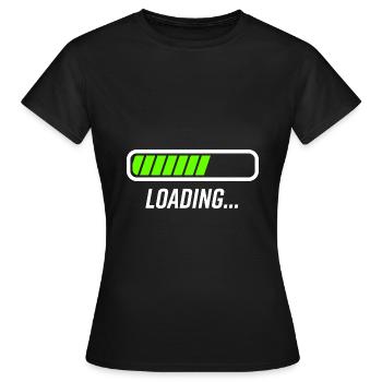 Ladebalken - Frauen T-Shirt - Schwarz - Vorne - AI Model Female 172 dark (172cm)