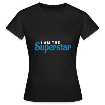 Je suis la superstar - T-shirt Femme - noir - Devant - AI Model Female 172 dark (172cm)