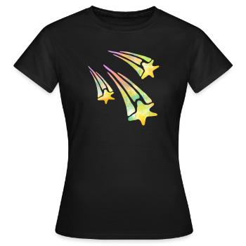 étoiles filantes - T-shirt Femme - noir - Devant - AI Model Female 172 dark (172cm)
