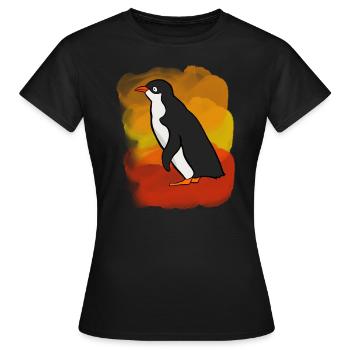 Penguin - Women's T-Shirt - black - Front - AI Model Female 172 dark (172cm)