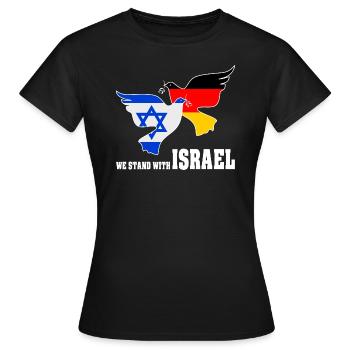 We stand with Israel - Frauen T-Shirt - Schwarz - Vorne - AI Model Female 172 dark (172cm)
