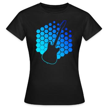 Guitare Homme Guitariste Guitare Femmes Gitarris - T-shirt Femme - noir - Devant - AI Model Female 172 dark (172cm)
