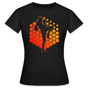 Muay Thai Femmes Boxe Thaï Boxeur Thaï Boxe Thaï - T-shirt Femme - noir - Devant - AI Model Female 172 dark (172cm)