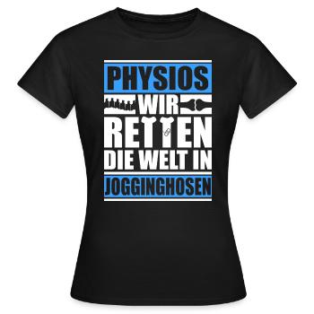Physiotherapeut Physio Therapie - Frauen T-Shirt - Schwarz - Vorne - AI Model Female 172 dark (172cm)