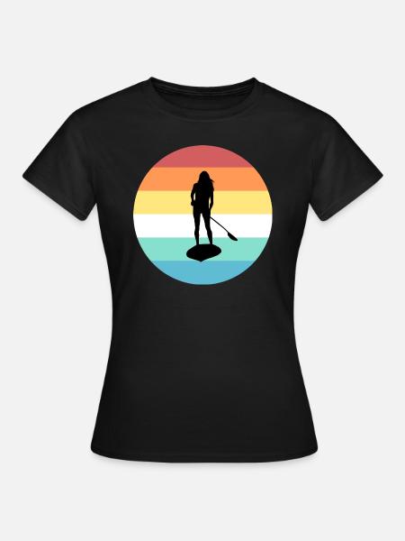 Stand Up Paddle - Frauen T-Shirt - Schwarz