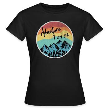 aventure - T-shirt Femme - noir - Devant - AI Model Female 172 dark (172cm)