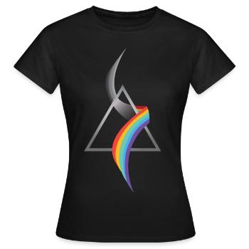 Optics refraction - Women's T-Shirt - black - Front - AI Model Female 172 dark (172cm)