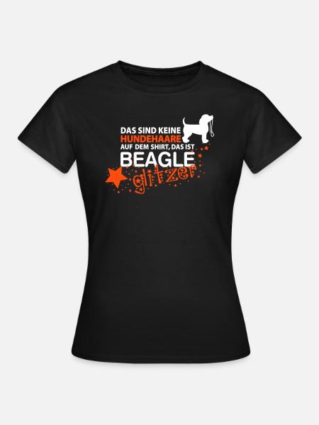Beagle Glitzer - Frauen T-Shirt - Schwarz