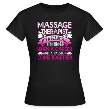 Massage Therapist Massage Therapist Jobs - Women's T-Shirt - black - Front - AI Model Female 172 dark (172cm)