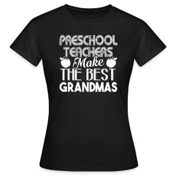 Preschool Teacher Preschool Teacher Grandma - Women's T-Shirt - black - Front - AI Model Female 172 dark (172cm)