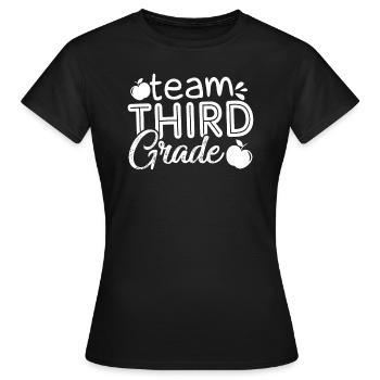 3rd Grade Teacher Team 3rd Grade - Women's T-Shirt - black - Front - AI Model Female 172 dark (172cm)