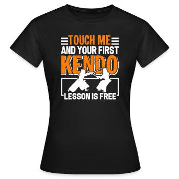 Kendo First Kendo Lesson Is Free - Women's T-Shirt - black - Front - AI Model Female 172 dark (172cm)