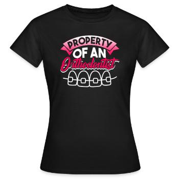 Orthodontist Property Of An Orthodontist - Women's T-Shirt - black - Front - AI Model Female 172 dark (172cm)
