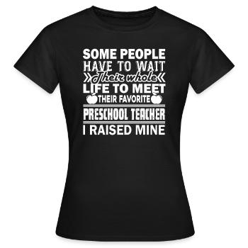 Preschool Teacher Preschool Teacher Parent - Women's T-Shirt - black - Front - AI Model Female 172 dark (172cm)
